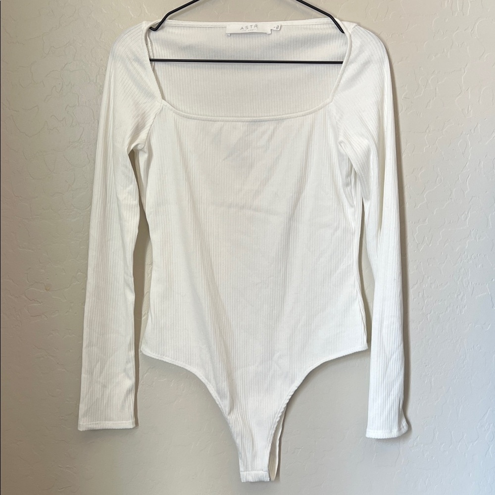 Astr Ribbed Long Sleeve Bodysuit